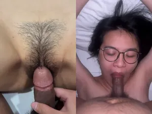 Làm tình em học sinh chubby kính cận ra nước phê đê mê