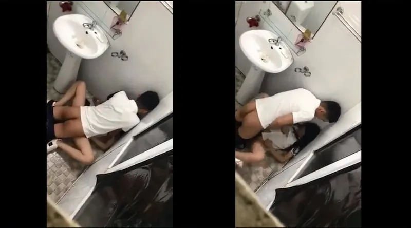 Bạn gái say xỉn và anh yêu trong phòng tắm nhà hàng